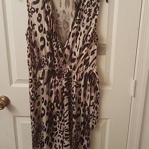 Brown and black wrap dress size medium